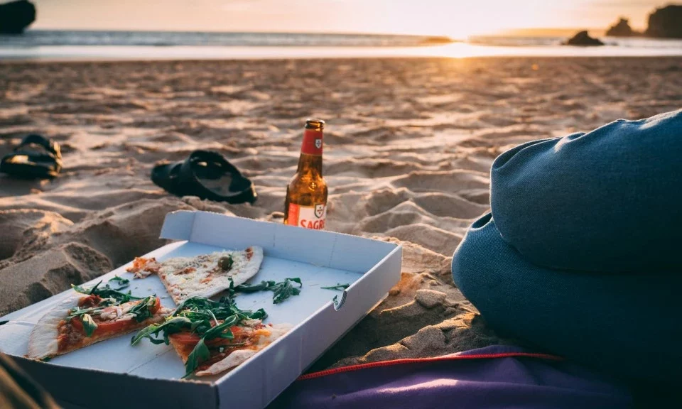 Beach travel influencer